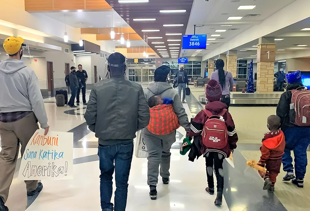 Immigrants at Airport